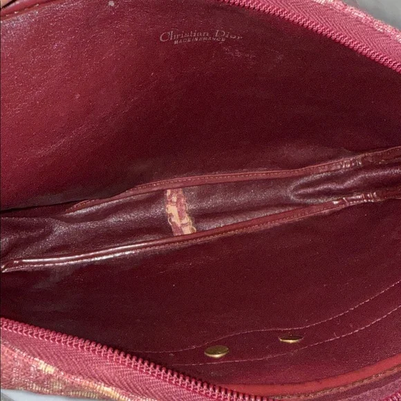 Dior Maroon and Tan Crossbody Bag - Picture 8 of 10